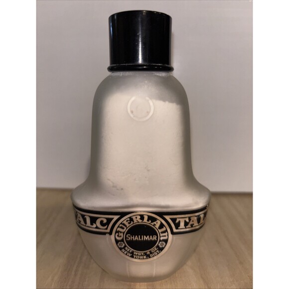 Guerlain Other - Vintage Guerlain Shalimar Perfumed Talc Glass Bottle 4oz Rare Art Deco
